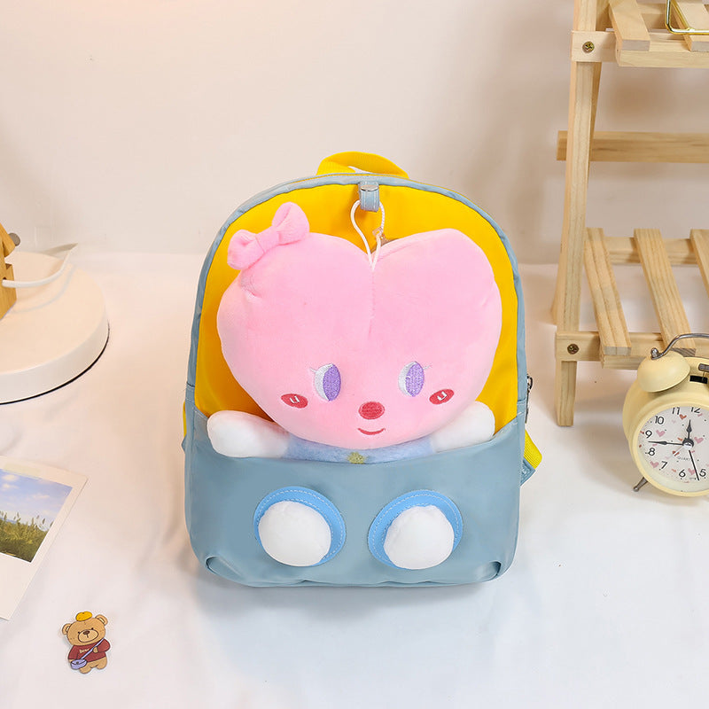 ISPBAG Toddler Backpack for Girls Backpack Little Kids Preschool Backpack Plush Backpack Small Kids Bag Toys Cartoon Kindergarten Bag