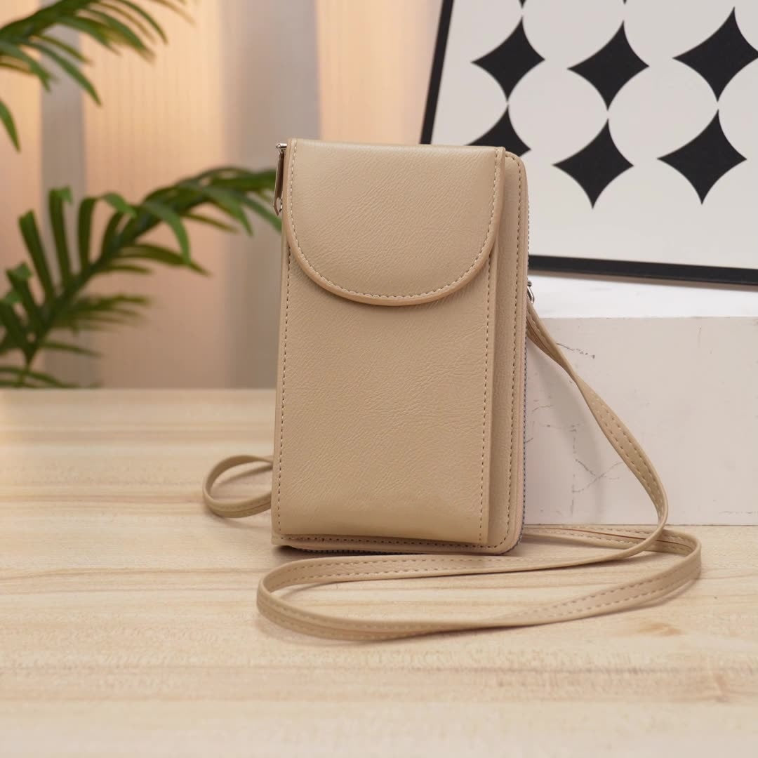 Small Cell Phone Crossbody Bag for Women PU Leather Wallet Purse