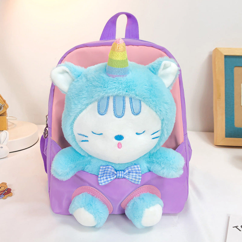 ISPBAG Toddler Backpack for Girls Backpack Little Kids Preschool Backpack Plush Backpack