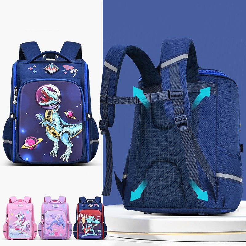 ISPBAG Backpack Ergonomics Spine Protection with Cute Unicorn Space Crocodile School Bag