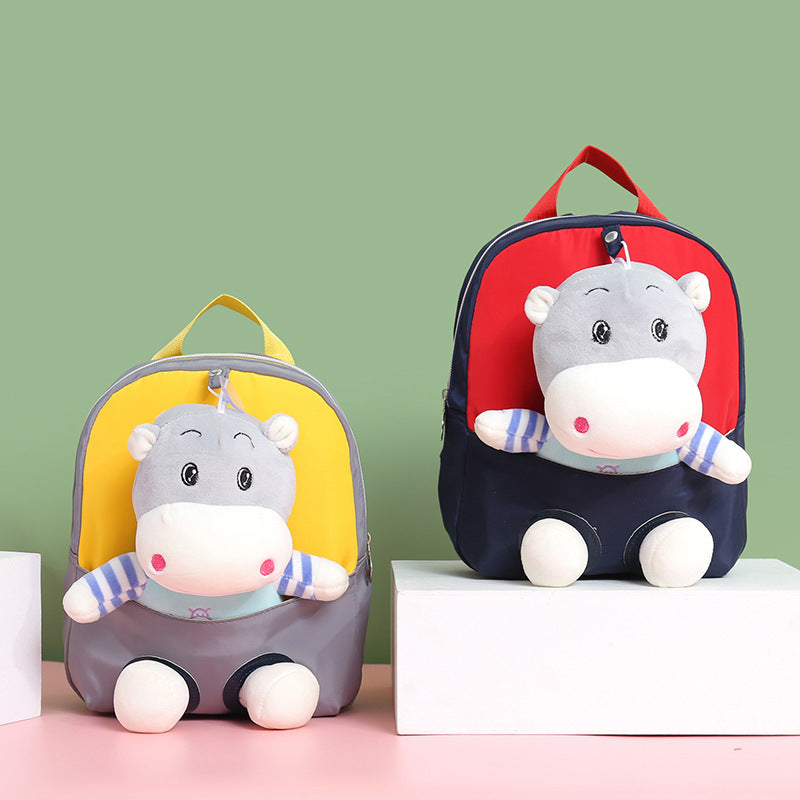 ISPBAG Toddler Backpack for Boys and Girls, Cute Soft Plush Animal Cartoon Mini Backpack Little For Kids