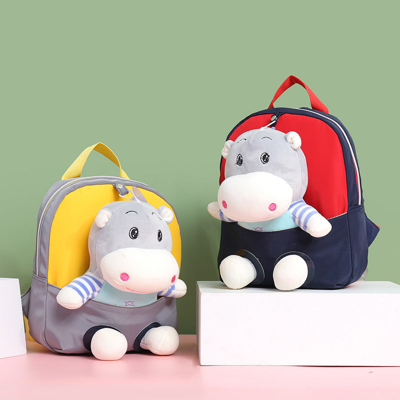 ISPBAG Toddler Backpack for Boys and Girls, Cute Soft Plush Animal Cartoon Mini Backpack Little For Kids