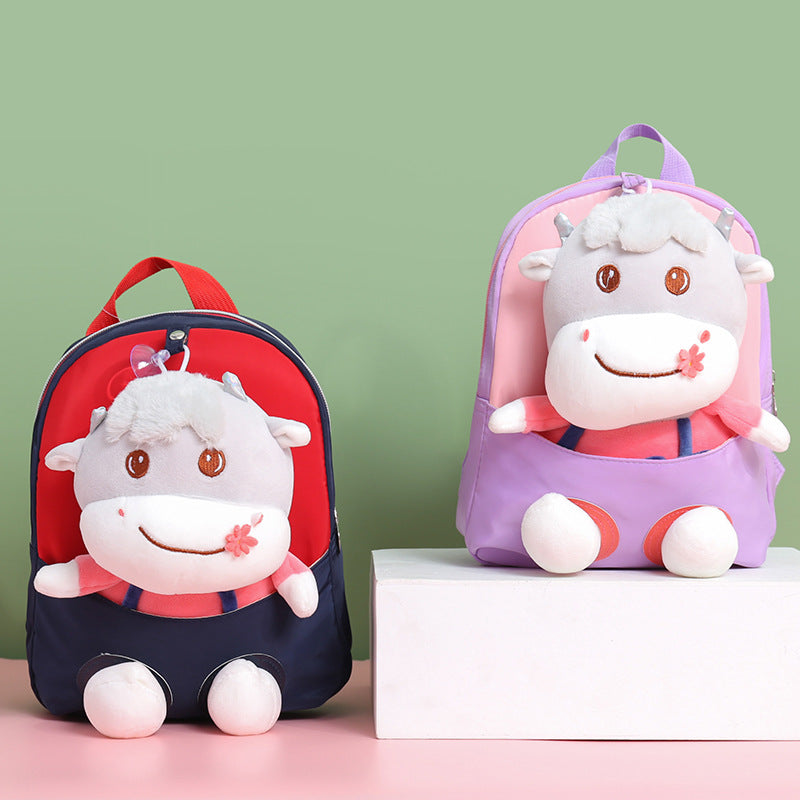 ISPBAG Cute Toddler Cattle Bunny Backpack for Girls Backpack Mini Preschool Backpack