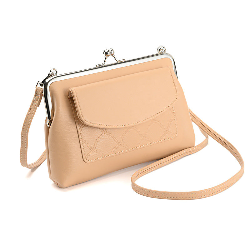 ISPBAG Leather Shoulder Bag for Women Trendy Crossbody Bag with Zipper