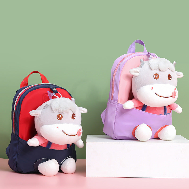 ISPBAG Cute Toddler Cattle Bunny Backpack for Girls Backpack Mini Preschool Backpack