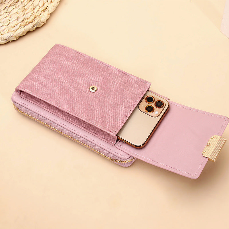 Leather Crossbody Bags Small Cell Phone Bag with Adjustable Strap