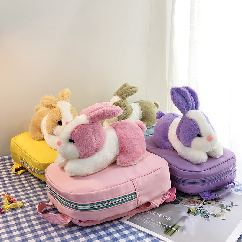 ISPBAG Toddler Bunny Backpack for Girls Rabbit Little Backpack Preschool Backpack Mini Backpack