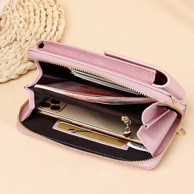 Leather Crossbody Bags Small Cell Phone Bag with Adjustable Strap