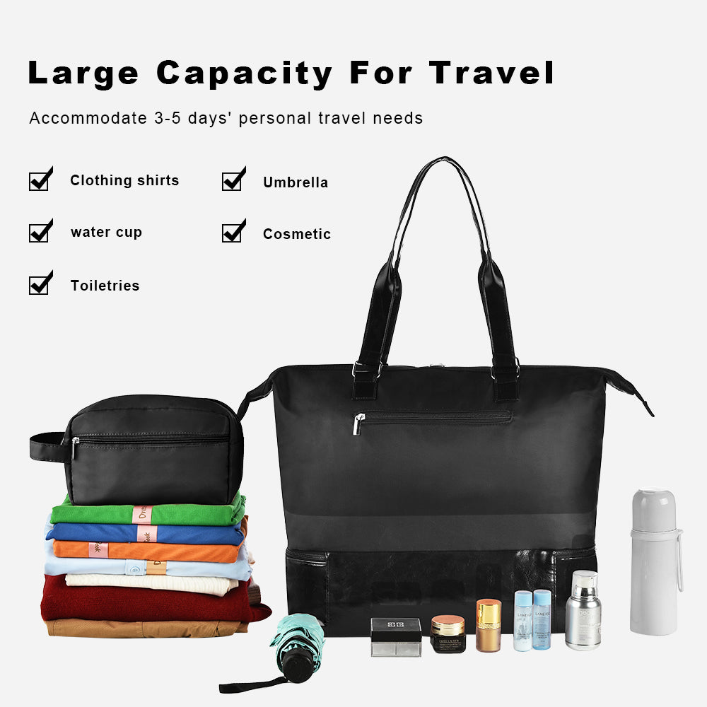 ISPBAG Large Capacity Travel Duffel Bag Set - Water-Resistant, Multi-Purpose, Includes Toiletry Bag