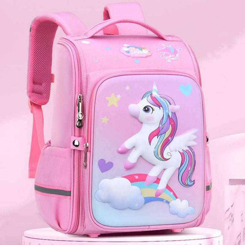 ISPBAG Backpack Ergonomics Spine Protection with Cute Unicorn Space Crocodile School Bag