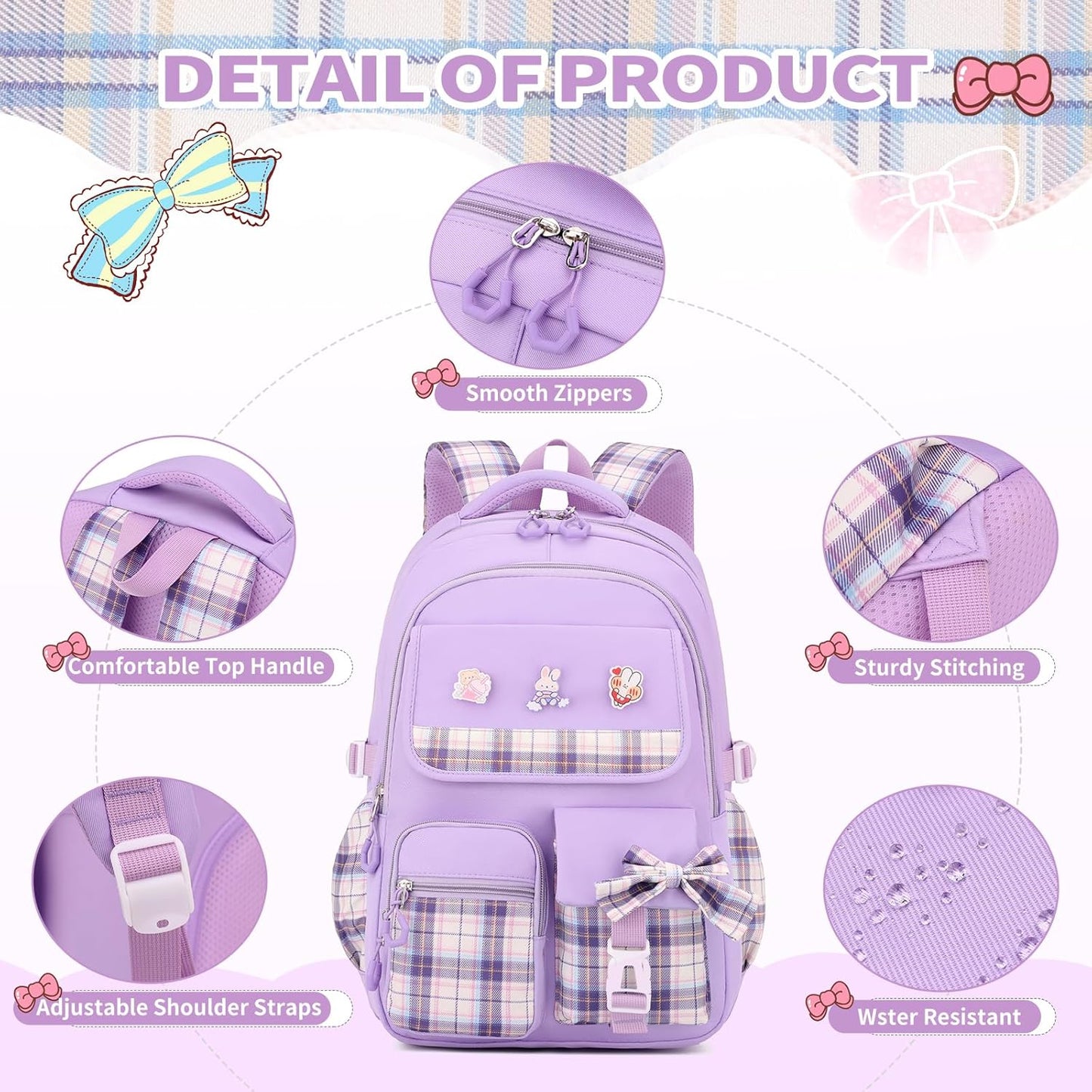 ISPBAG Girls Backpack Cute School Backpacks for Teen Girls Kindergarten Elementary Primary Preschool