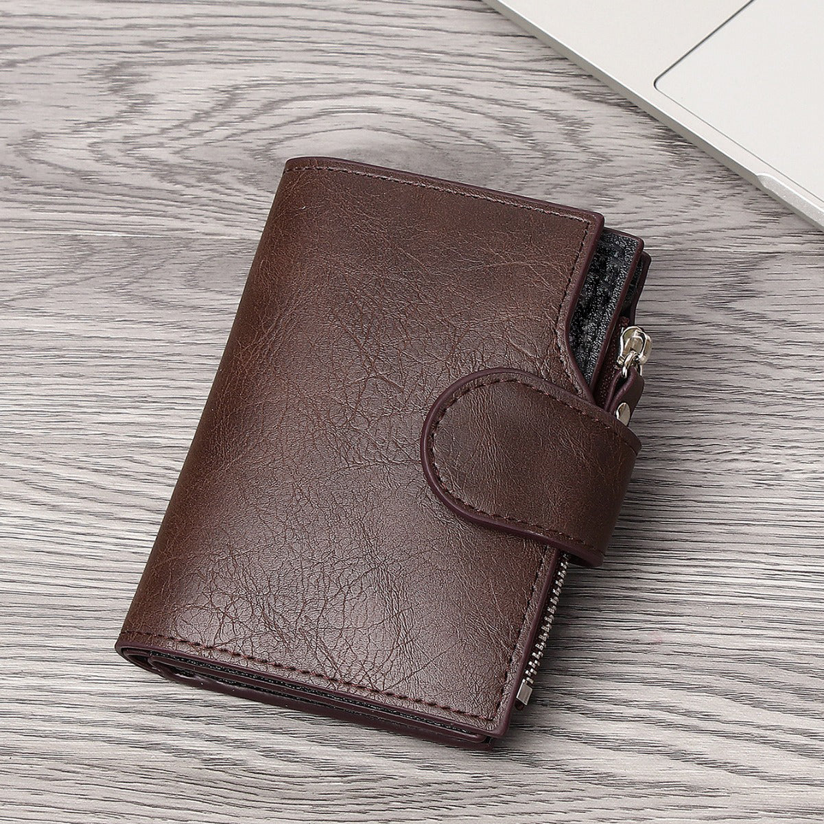 Small Wallets Genuine Leather Bifold Wallet with RFID Blocking