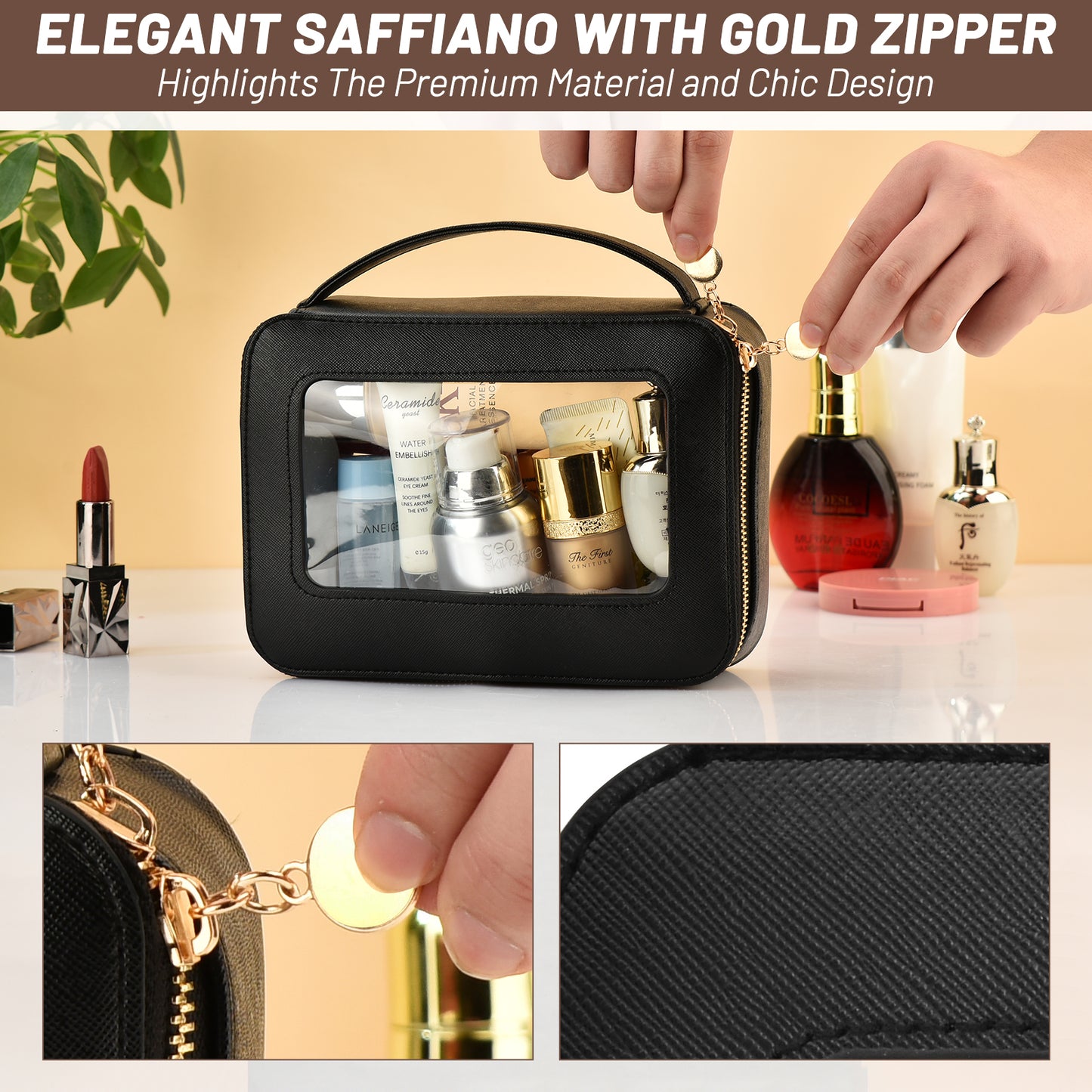 ISPBAG Clear Windows Makeup Bag for Women