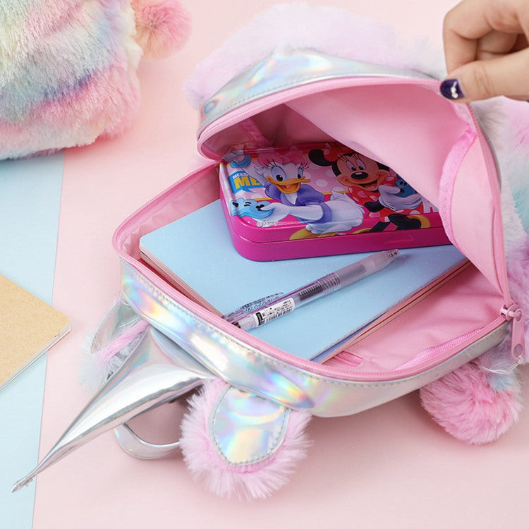 Girls Plush MINI Unicorn Backpack Fashion,Women Unicorn Bag Travel,Cute Bookbag For Unicorn