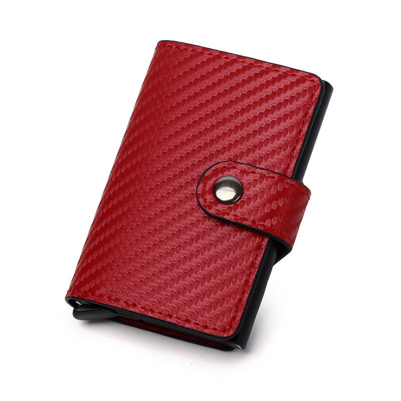 Credit Card Holder RFID Blocking Leather Automatic Pop Up Wallet