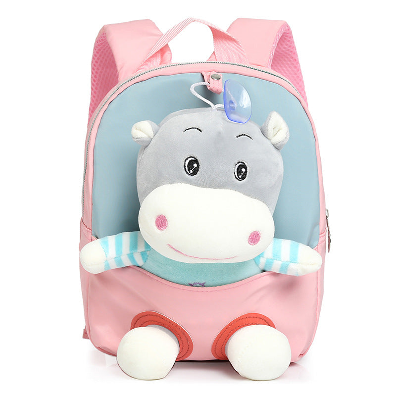 ISPBAG Toddler Backpack for Boys and Girls, Cute Soft Plush Animal Cartoon Mini Backpack Little For Kids