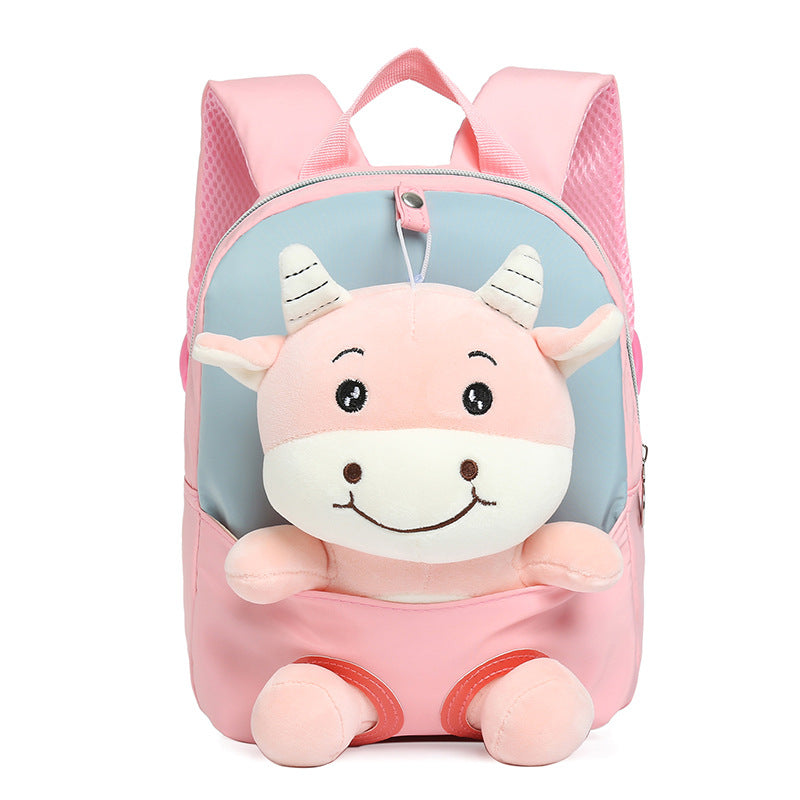 ISPBAG Toddler Cattle 2-6 Years old Preschool Budding Fun Schoolbag Kindergarten Backpack Cute Backpack for Kids Boys Girls