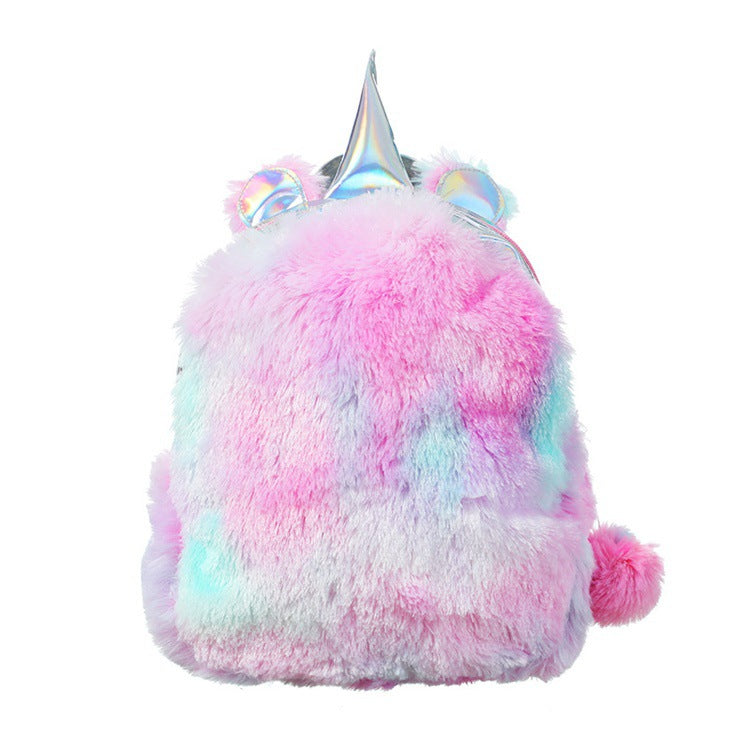 Girls Plush MINI Unicorn Backpack Fashion,Women Unicorn Bag Travel,Cute Bookbag For Unicorn