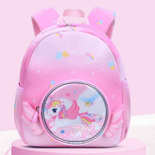 ISPBAG Toddler Backpack for Girls, Lunch Backpack Cute Unicorn Waterproof School Bag for Baby Girl