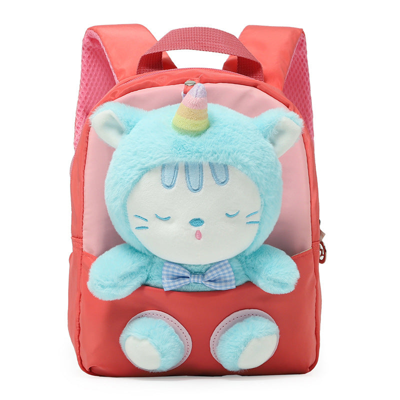 ISPBAG Toddler Backpack for Girls Backpack Little Kids Preschool Backpack Plush Backpack