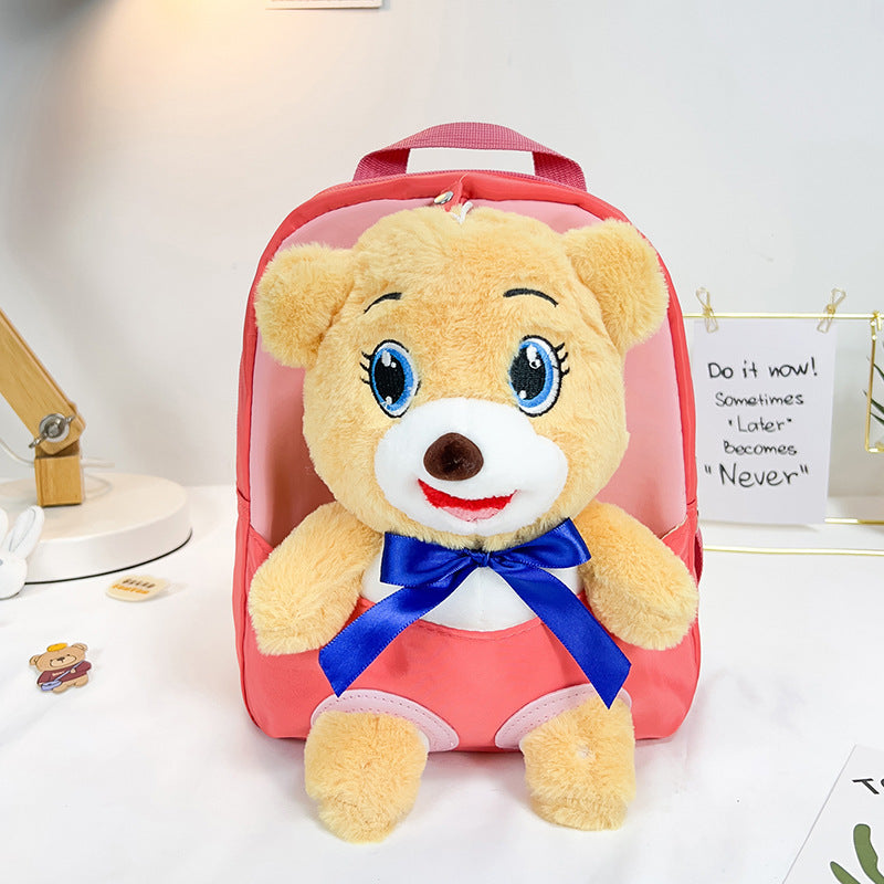 ISPBAG Cute Happy Bear Toddler Backpack for Girls  Mini Baby Girl Backpack for Toddler