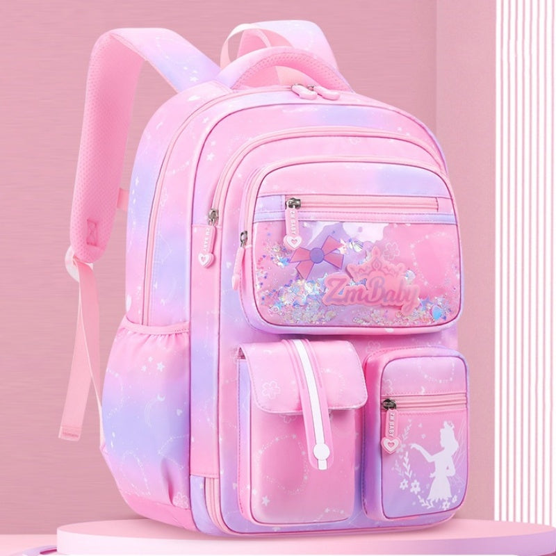 ISPBAG Girls Backpack School Backpacks Cute Book Bag with Compartments for Girl Kid Students Elementary School