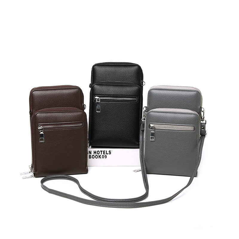 Leather Crossbody Cell Phone Purse for Women Small Zip Around Wallet Bags