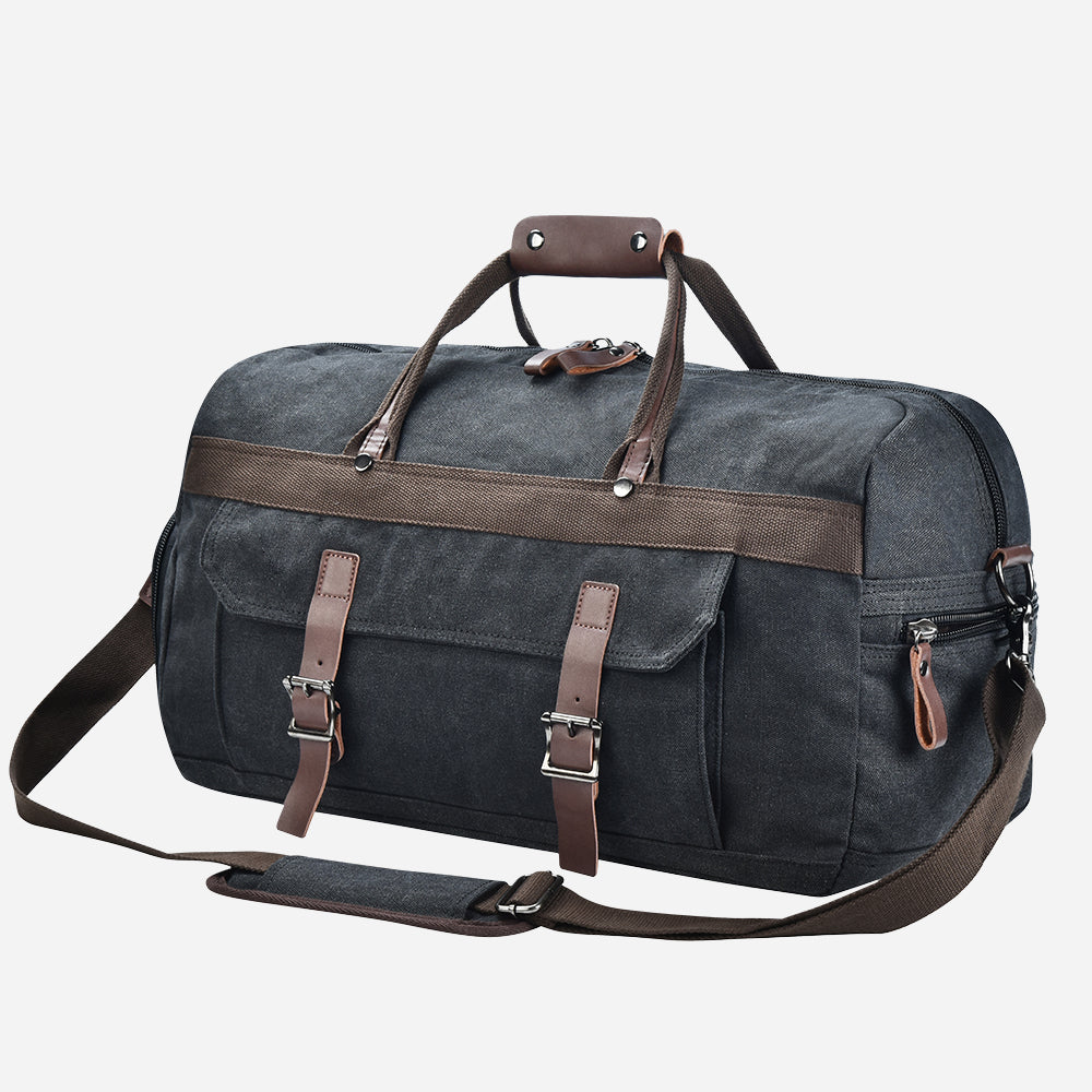 ISPBAG Wowbox Duffle Bag - Premium Canvas with Leather, Multi-Functional Travel Bag