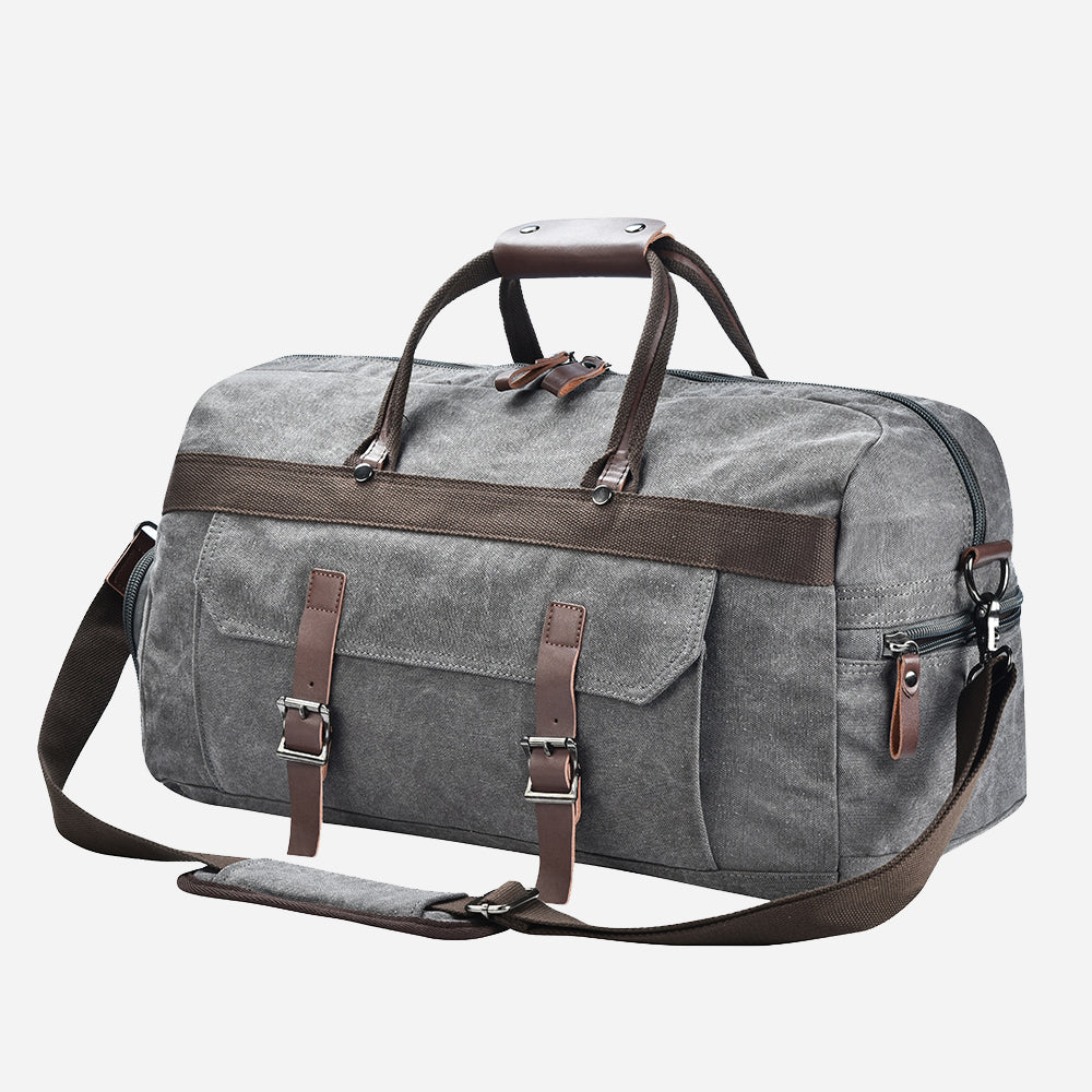 ISPBAG Wowbox Duffle Bag - Premium Canvas with Leather, Multi-Functional Travel Bag