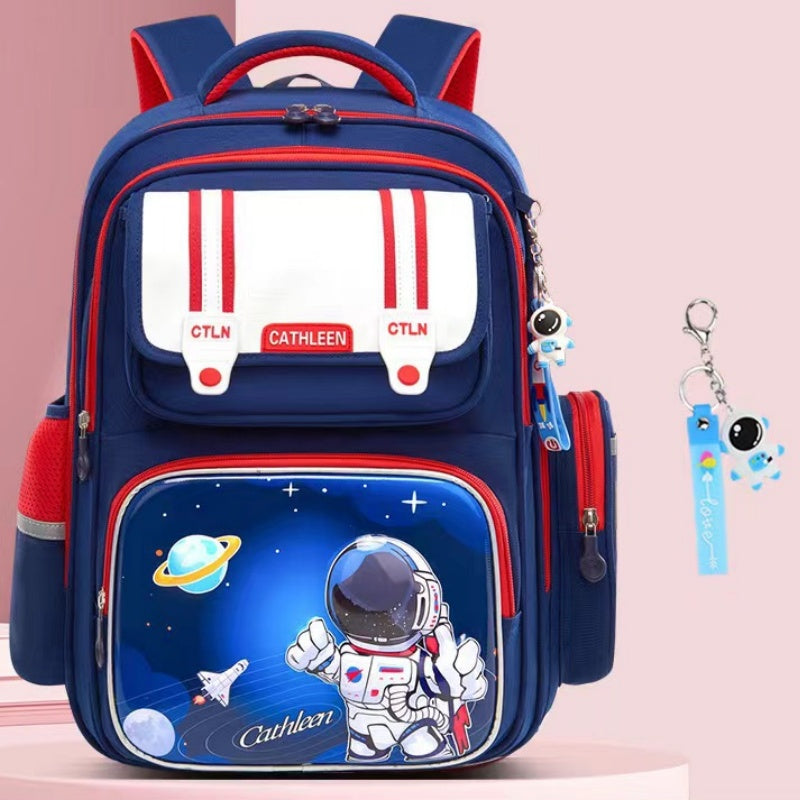 ISPBAG Astronaut Kids Backpack for Boys Waterproof Lightweight Space Schoolbag for School Elementary Bookbag