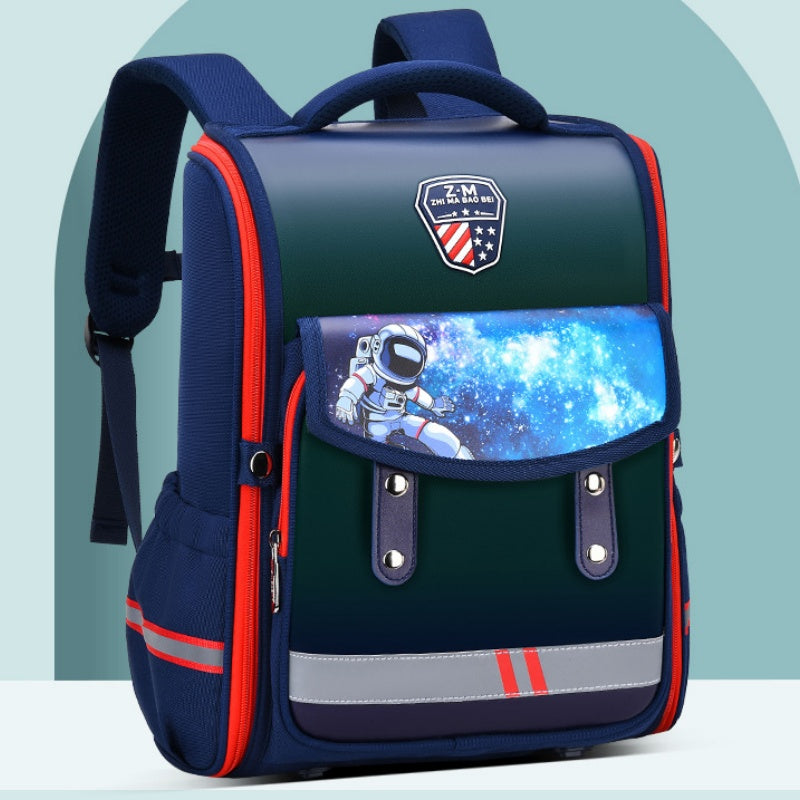 ISPBAG Astronaut Kids Backpack for Boys Waterproof Lightweight Space Schoolbag for School Elementary Bookbag for Children