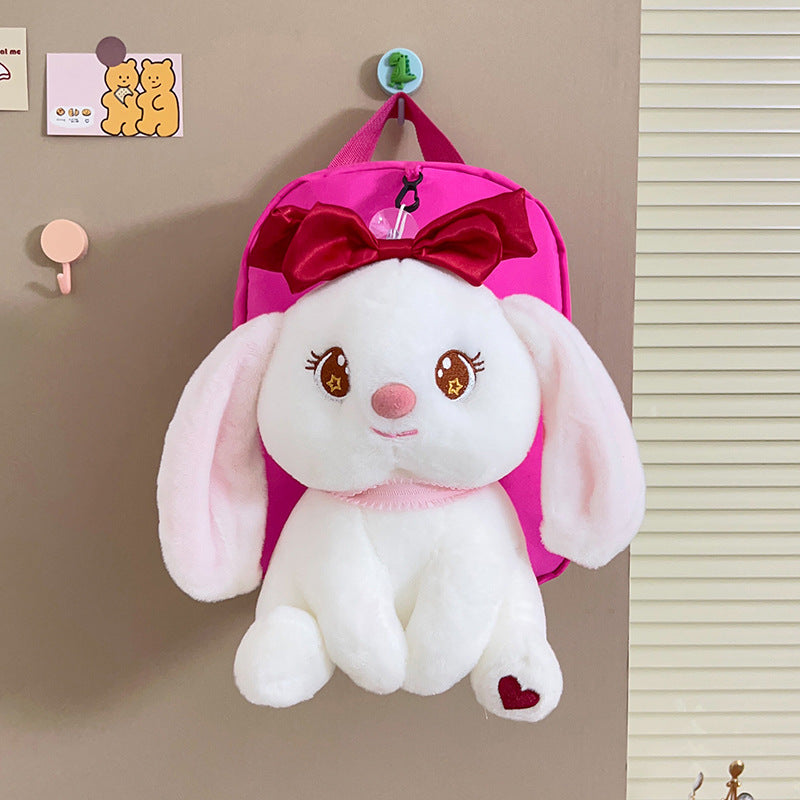 ISPBAG Mini Baby Girl Backpack for Toddler Girls Toys Little Doll Stuffed Animal kids Plush Backpack