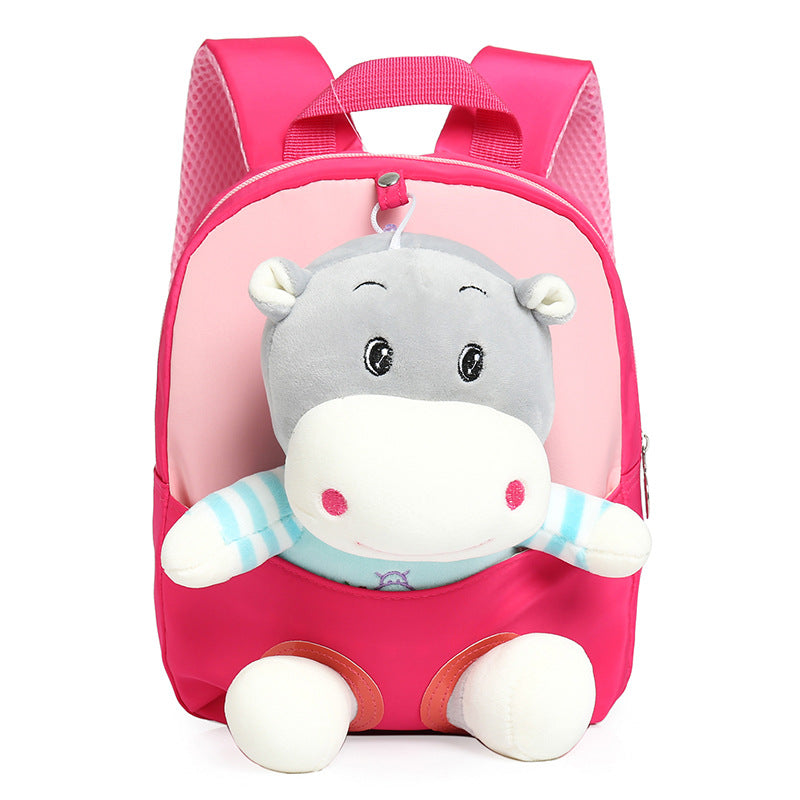 ISPBAG Toddler Backpack for Boys and Girls, Cute Soft Plush Animal Cartoon Mini Backpack Little For Kids