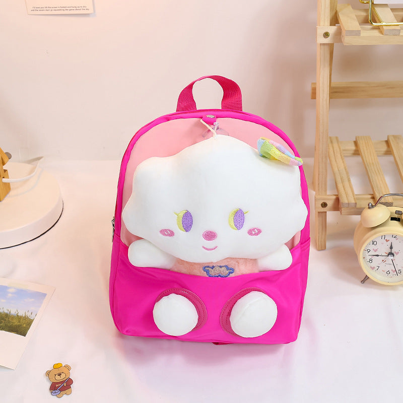 ISPBAG Toddler Backpack for Girls Backpack Little Kids Preschool Backpack Plush Backpack Small Kids Bag Toys Cartoon Kindergarten Bag