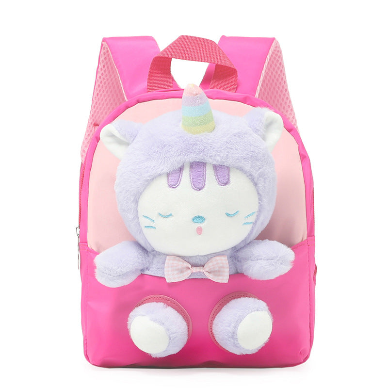 ISPBAG Toddler Backpack for Girls Backpack Little Kids Preschool Backpack Plush Backpack