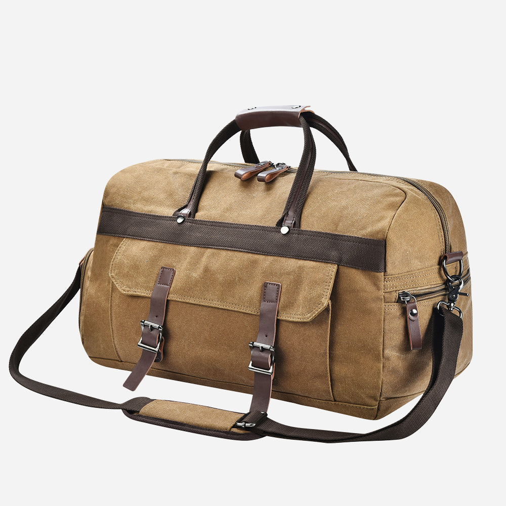 ISPBAG Wowbox Duffle Bag - Premium Canvas with Leather, Multi-Functional Travel Bag