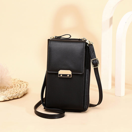 Leather Crossbody Bags Small Cell Phone Bag with Adjustable Strap