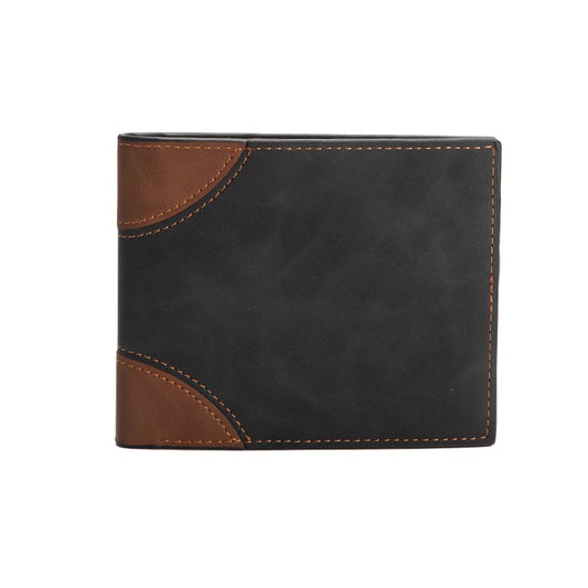 Classic Wallet for Men PU Leather Fold Purses Minimalist Business