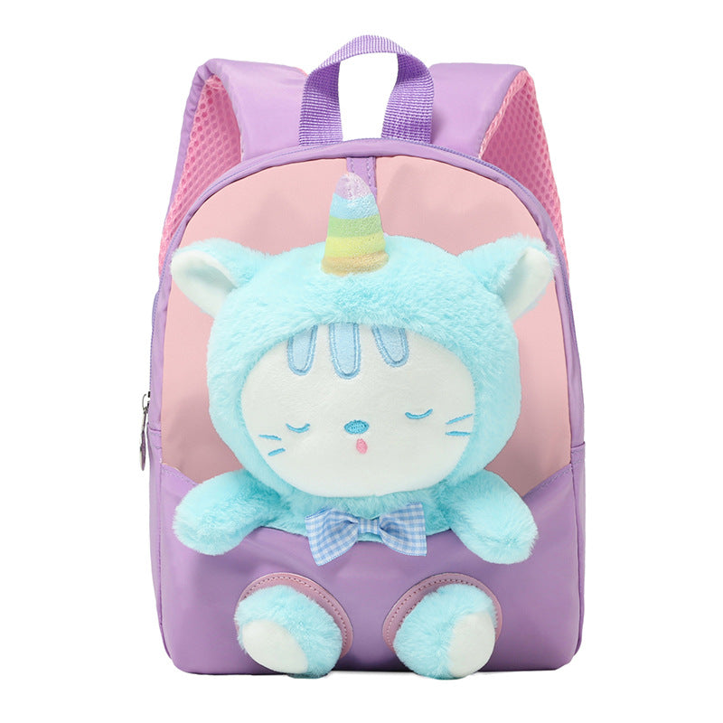 ISPBAG Toddler Backpack for Girls Backpack Little Kids Preschool Backpack Plush Backpack