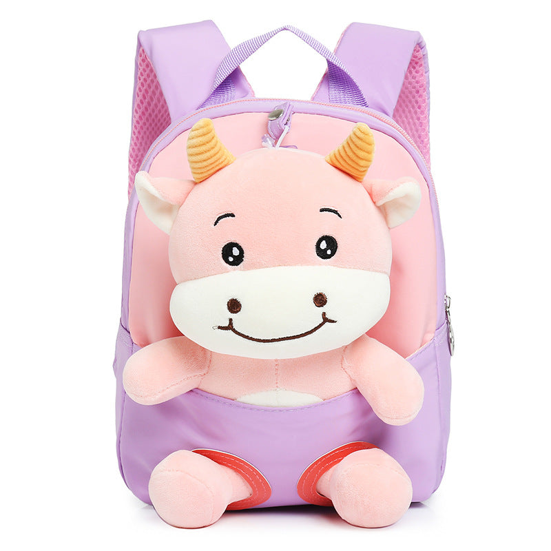 ISPBAG Toddler Cattle 2-6 Years old Preschool Budding Fun Schoolbag Kindergarten Backpack Cute Backpack for Kids Boys Girls