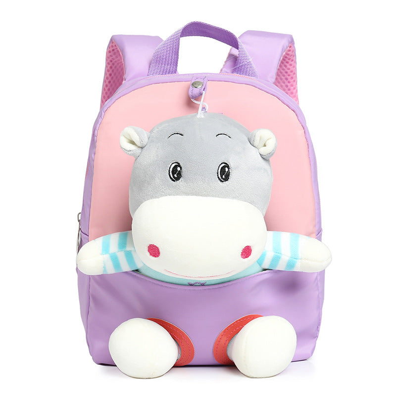 ISPBAG Toddler Backpack for Boys and Girls, Cute Soft Plush Animal Cartoon Mini Backpack Little For Kids