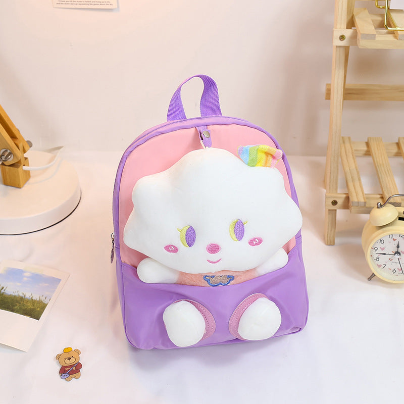 ISPBAG Toddler Backpack for Girls Backpack Little Kids Preschool Backpack Plush Backpack Small Kids Bag Toys Cartoon Kindergarten Bag