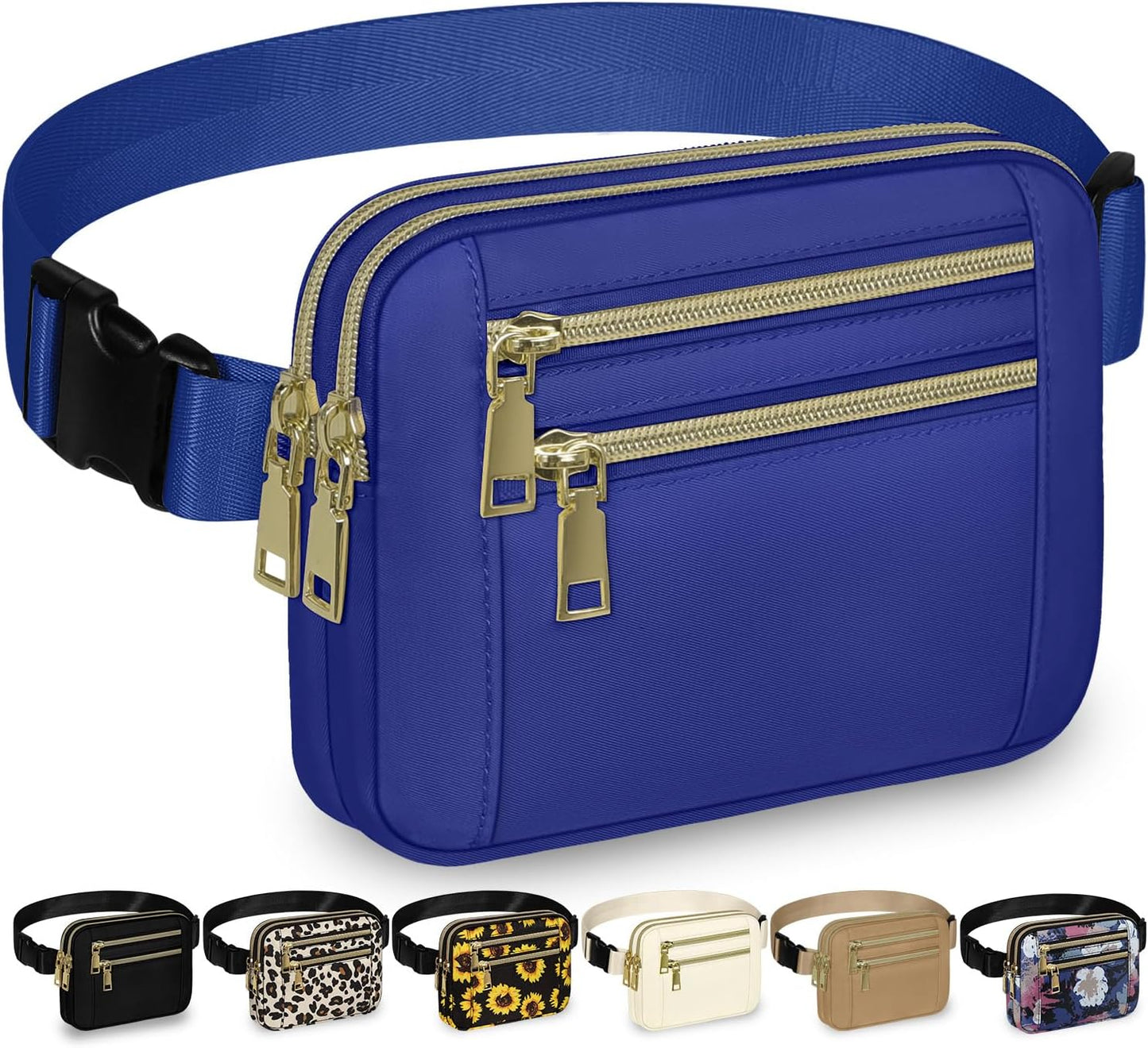 ISPBAG Fanny Pack - Adjustable, Foam-Backed, Large Capacity, Water-Resistant Waist Bag