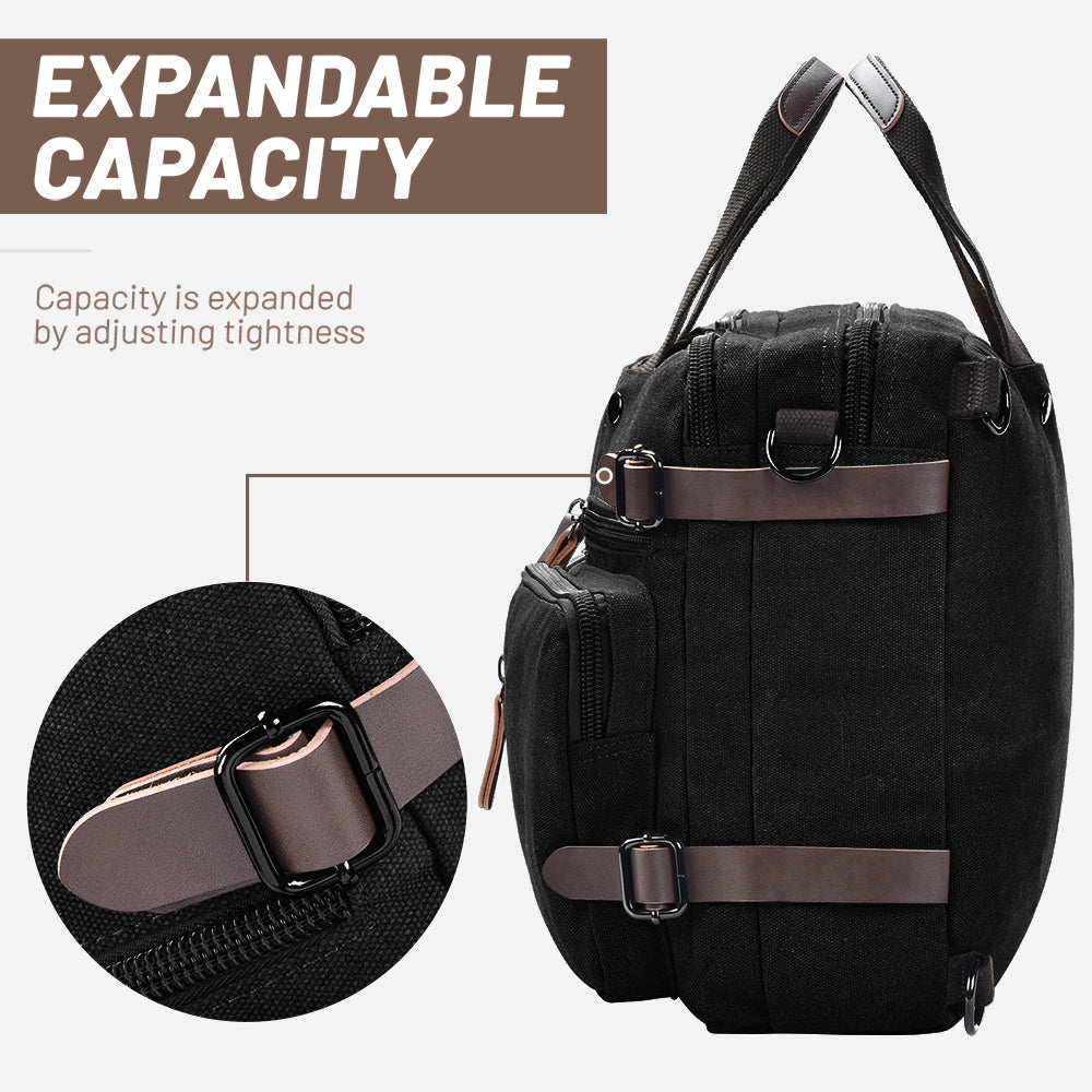 ISPBAG 3 in 1 Canvas Laptop Bag - Stylish and Versatile for Professionals