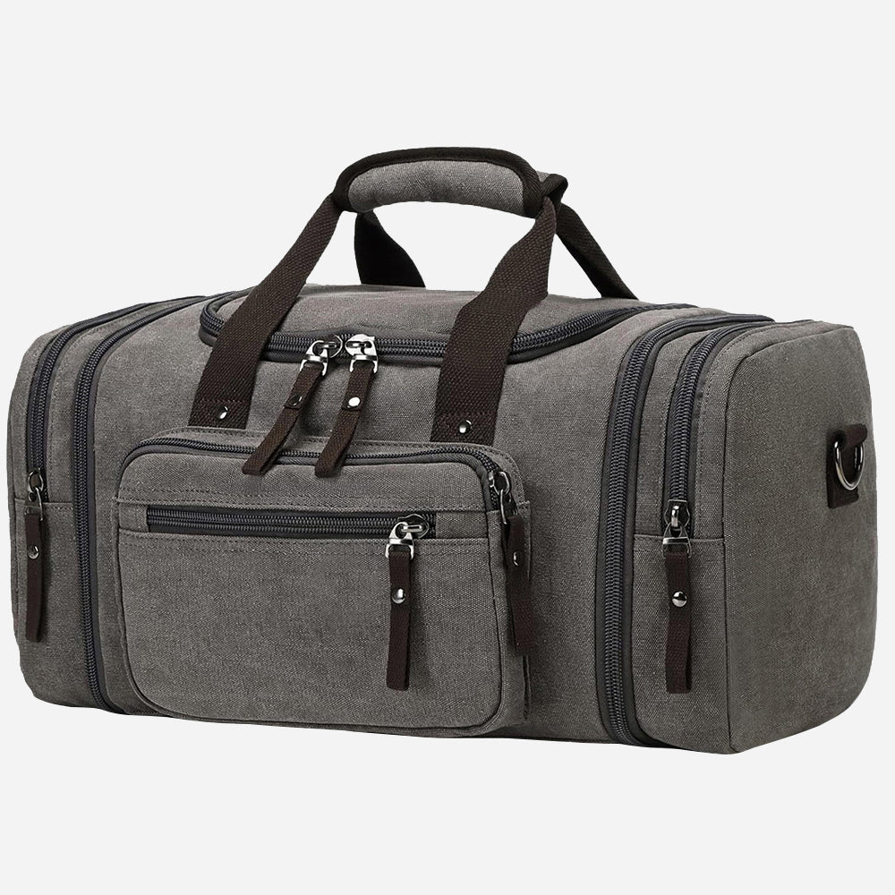 ISPBAG Expandable Canvas Duffel Bag - Versatile and Durable Travel Companion