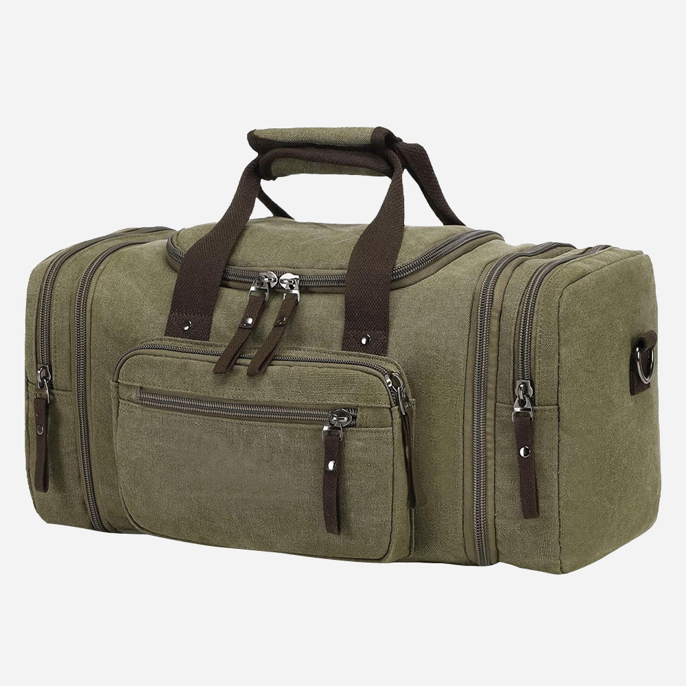 ISPBAG Expandable Canvas Duffel Bag - Versatile and Durable Travel Companion