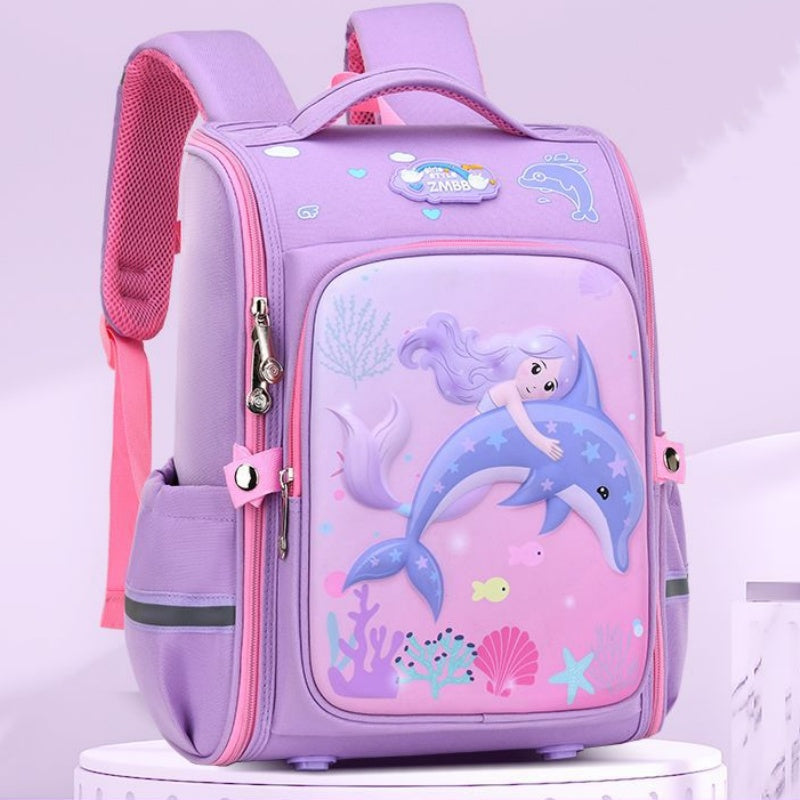 ISPBAG Backpack Ergonomics Spine Protection with Cute Unicorn Space Crocodile School Bag