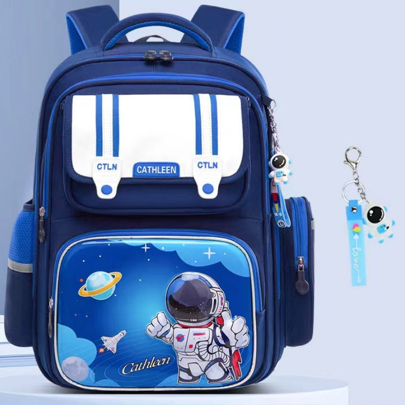 ISPBAG Astronaut Kids Backpack for Boys Waterproof Lightweight Space Schoolbag for School Elementary Bookbag