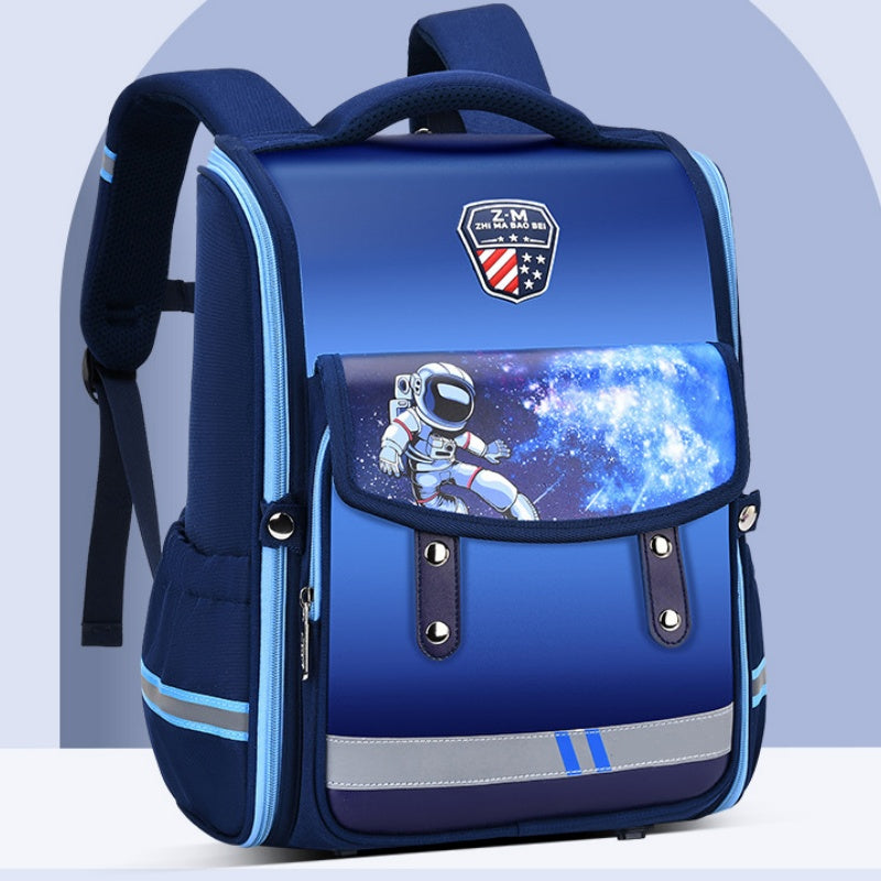 ISPBAG Astronaut Kids Backpack for Boys Waterproof Lightweight Space Schoolbag for School Elementary Bookbag for Children